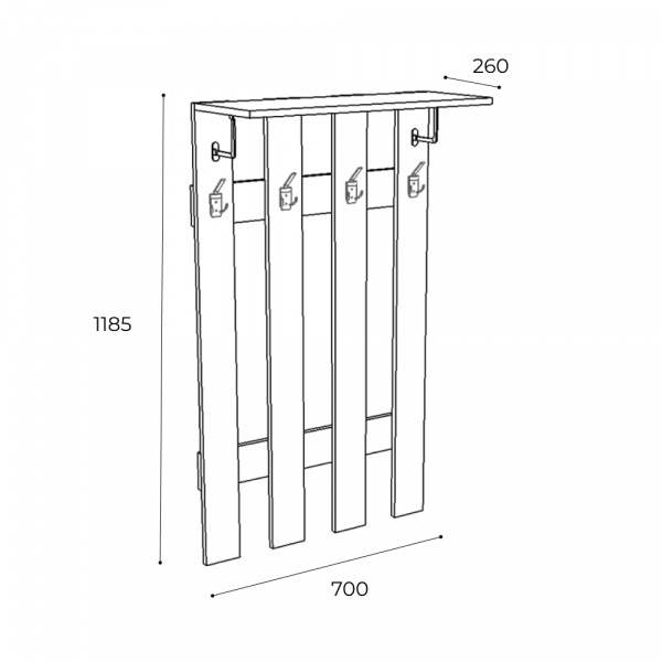 Фото Вешалка Ямайка ЯПВ-1, белый