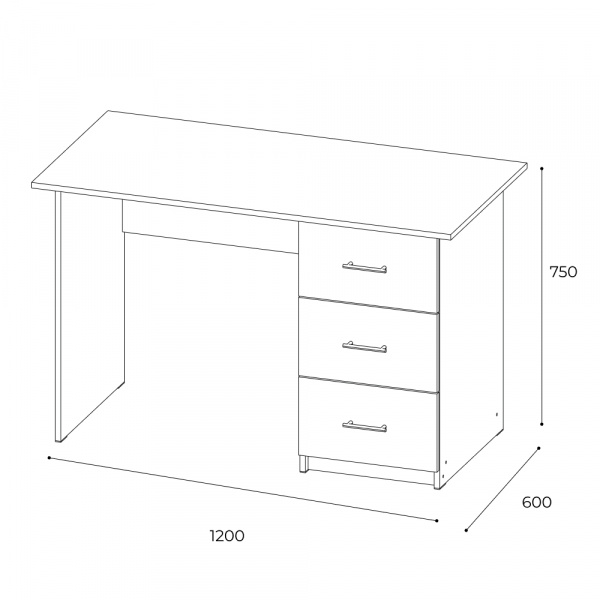 Фото Стол письменный Сити-1, венге