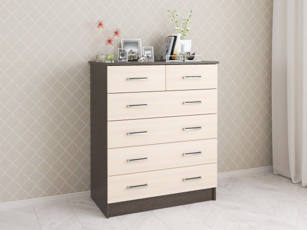 Фото Комод большой Катрин 5, венге/дуб молочный
