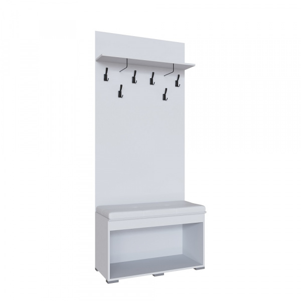 Фото Тумба с вешалкой Плейона, белый