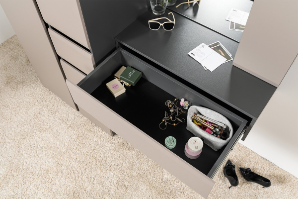 Фото Комод Сидней 16.231.02, Антрацит, Веллюто Капучино