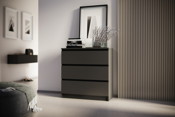 Фото Комод Челси 800 (3 ящиа), Графит