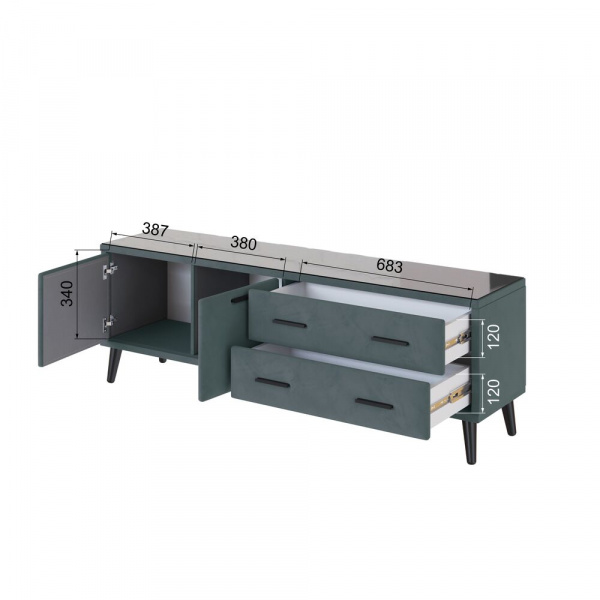 Фото Тумба ТВ Виго 1,6, Серый