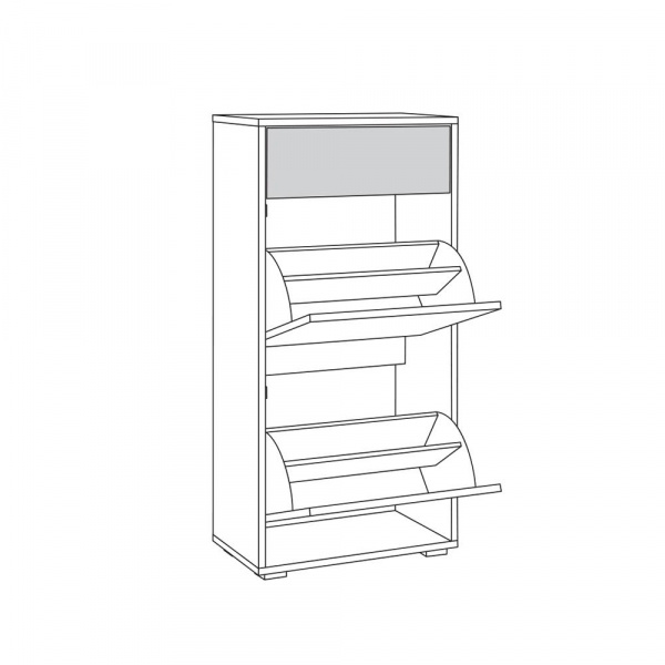 Фото Куба Комод 13.114 N Дуб сонома, Белый премиум