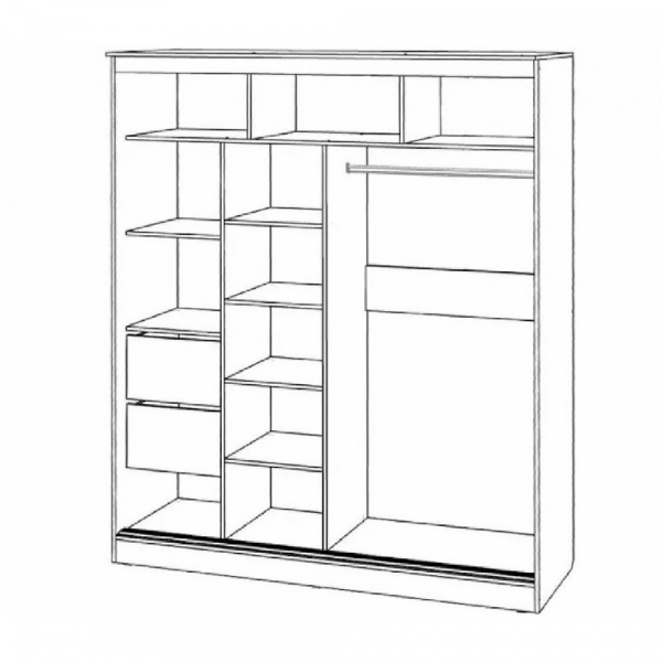 Фото Шкаф-купе Элегант 1,7 м, Сонома