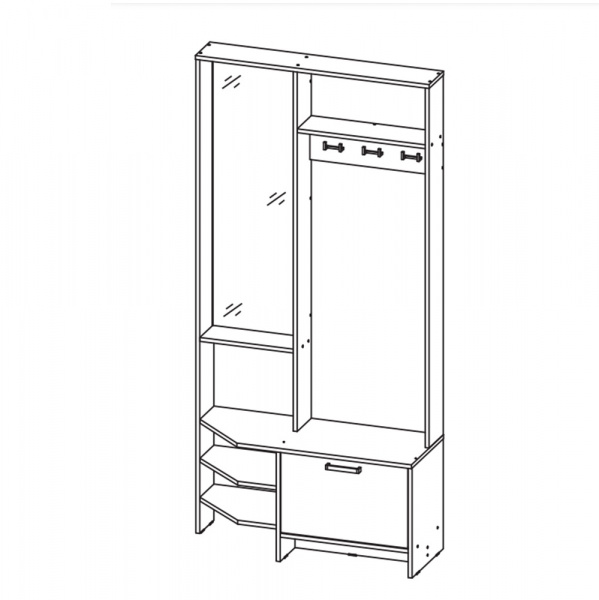 Фото Прихожая Тео ПР-01, дуб сонома