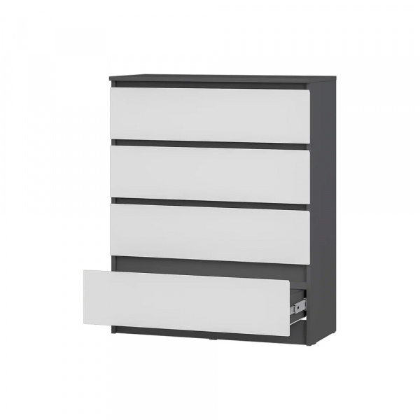 Фото Комод Шарм КМ-02, Графит, Белый