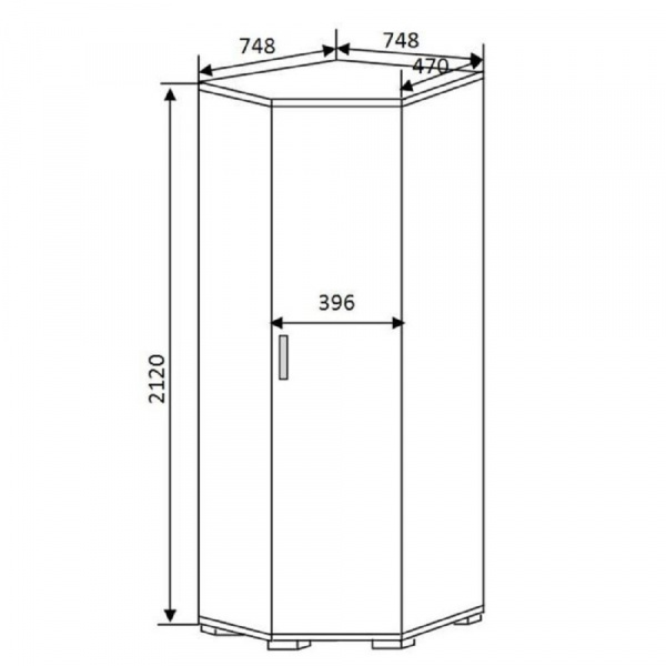 Фото Шкаф угловой Белла, венге/ясень белый