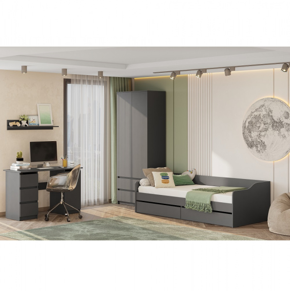 Фото Стол письменный 120 см Денвер, графит