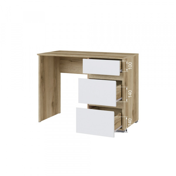 Фото Столик туалетный Плейона, Дуб Делано, Белый