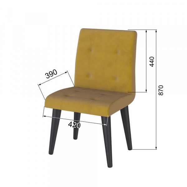 Фото Стул Лилу, Горчичный, Шоколад