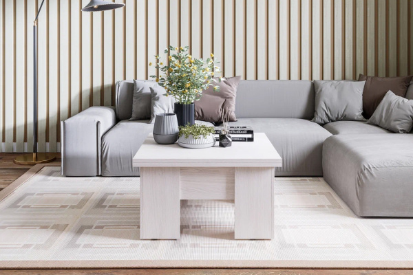 Фото Стол Трансформер 22мм, Ясень белый