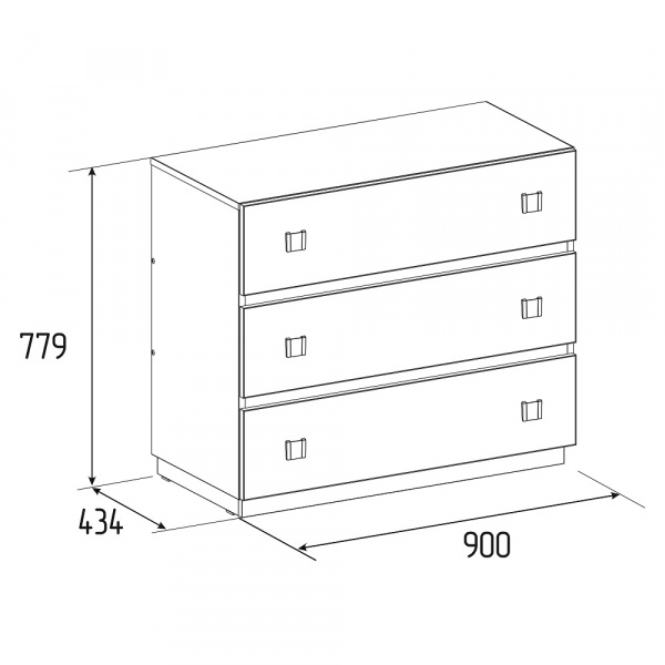 Фото Комод длинный Neo 455, дуб шавиниган