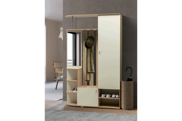 Фото Прихожая Кармен-7, Дуб Сонома, Белый