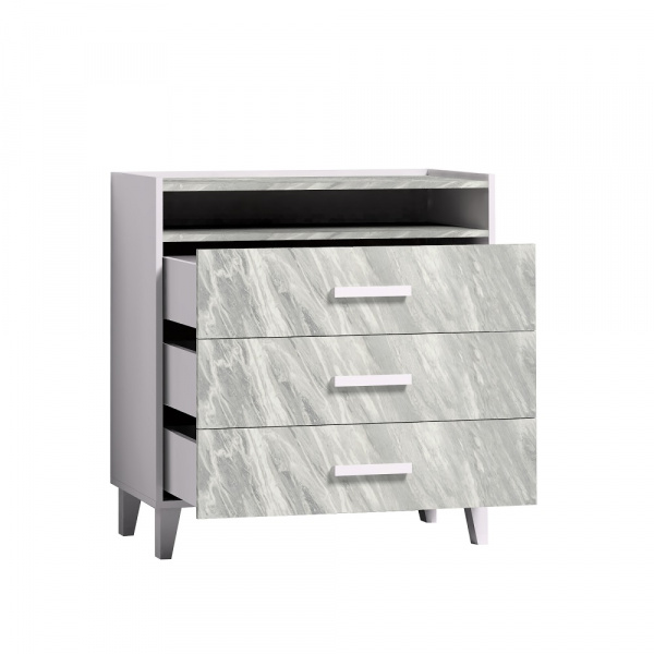 Фото Комод с ящиками Айрис 455, статуарио