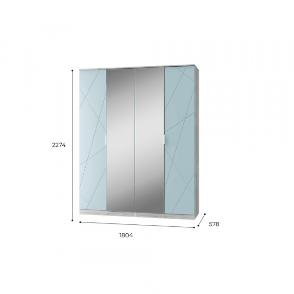 Фото Шкаф четырехдверный Лагуна