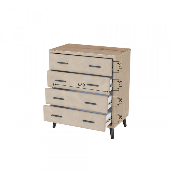 Фото Комод Пай, Бежевый