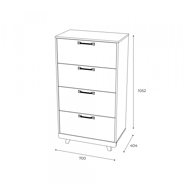 Фото Комод Мегаполис КМ-02, дуб каньон/М20