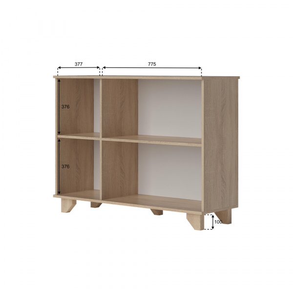 Фото Ньёрд Комод 1200 Дуб Сонома/Белый софт матовый