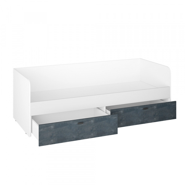 Фото Кровать Накки КР2Я-800, Белый, Серый, Угольный камень