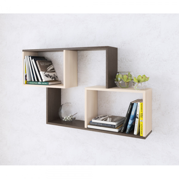 Фото Полка навесная ПН-3, венге/дуб молочный