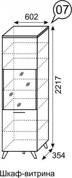 Фото Шкаф-витрина Sofia 07