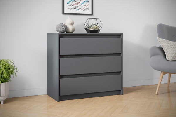 Фото Комод Айден КМ06-800, Серый графит