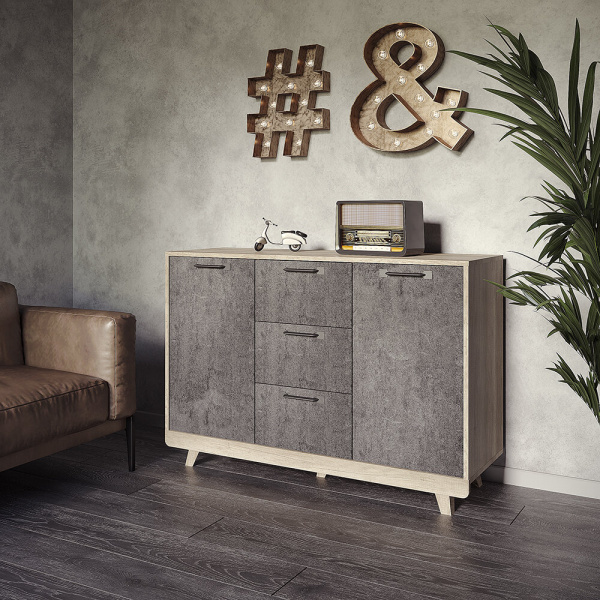 Фото Комод Мегаполис КМ-15, дуб каньон/М18