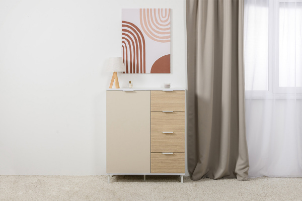 Фото Комод Марвэл 16.234.01, Белый, Сатин, Плэйн