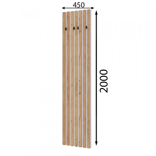 Фото Вешалка Кано 450 КПВ-1, Белый, Дуб крафт золотой