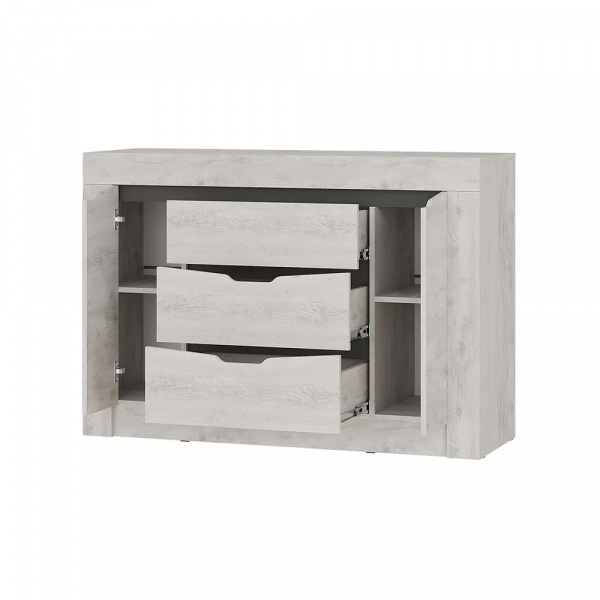 Фото Комод Леонардо КМ-12, Бетон пайн светлый, Графит