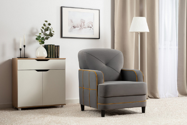 Фото Кресло Черри, Серое