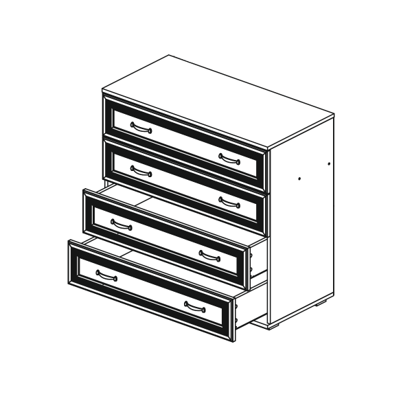 Фото Комод классический Ливорно ЛК-20, Дуб сонома