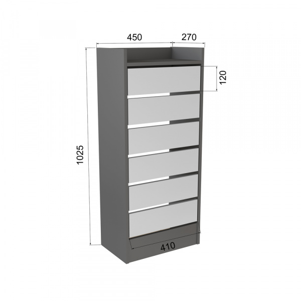 Фото Обувница Ямайка ЯПТ-1, Графит серый, Камень серый