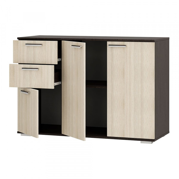 Фото Комод длинный Стандарт 3 NEW, венге/лоредо