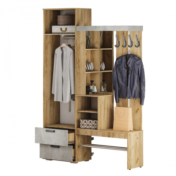 Фото Прихожая Трамп, крафт/бетон