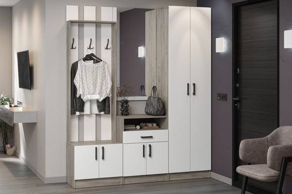 Фото Зеркало навесное Вега 3Н, Белый