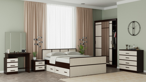 Фото Комод с ящиками Сакура, венге/лоредо