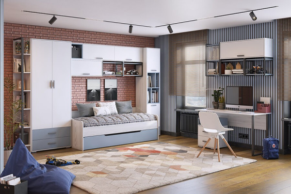 Фото Стол письменный на металлической опоре Стич