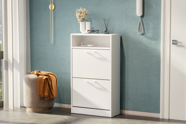 Фото Обувница ОБ 1 (Серия 3), Белый текстурный