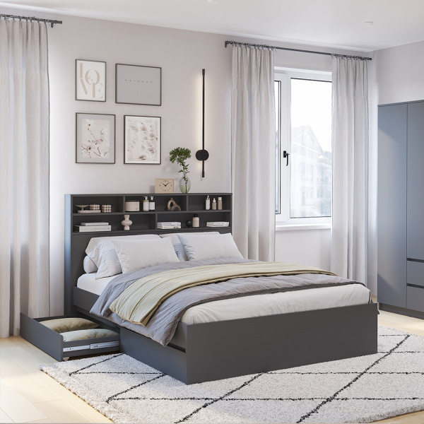 Фото Стеллаж-полка Симпл СП-03, Графит