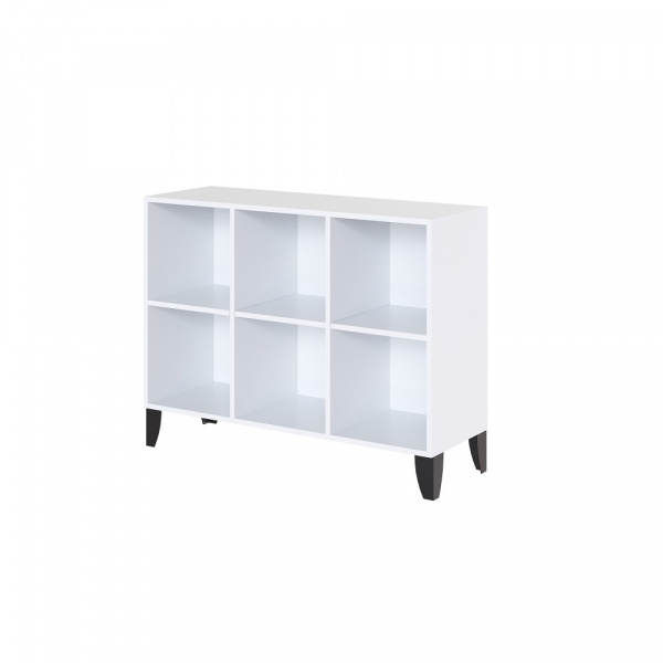 Фото Комод с полками Сириния, белый снег