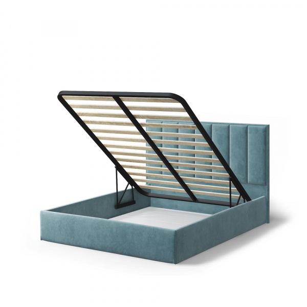 Фото Кровать с подъемным механизмом Лира 140х200, бирюзовый