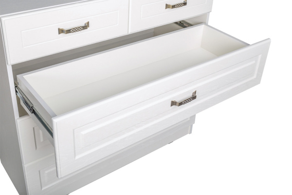 Фото Комод Ливерпуль 10.103.01, Белый, Ясень ваниль