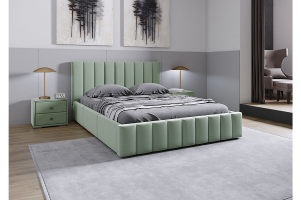 Фото Кровать с ортопедическим основанием Нега 160х200, Мятный