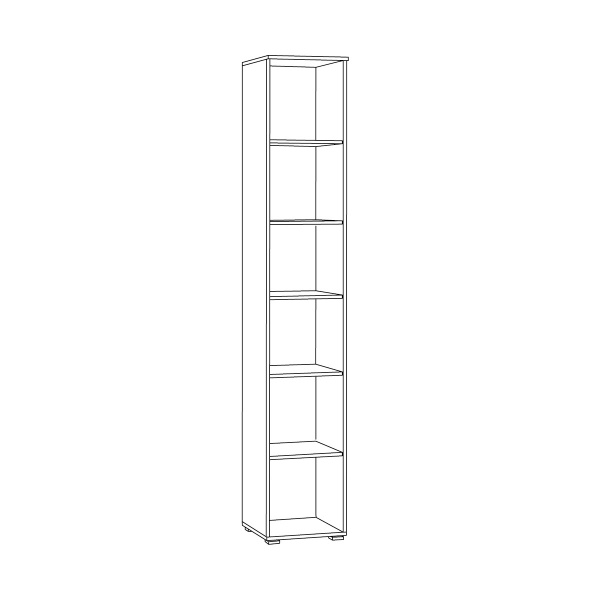 Фото Шкаф-витрина 16.394.03 Остин Белый шагрень, Дуб Золотой