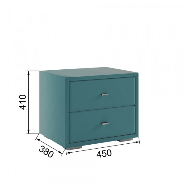 Фото Тумба прикроватная интерьерная, Бирюза