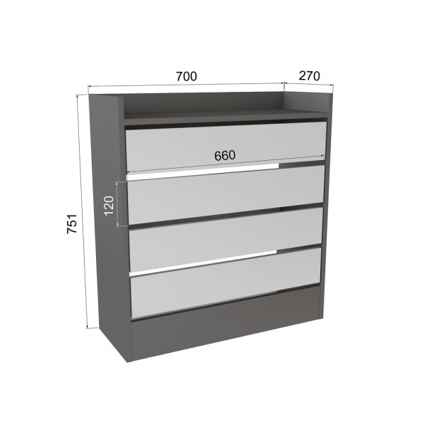 Фото Обувница Ямайка ЯПТ-3, Графит серый, Камень серый