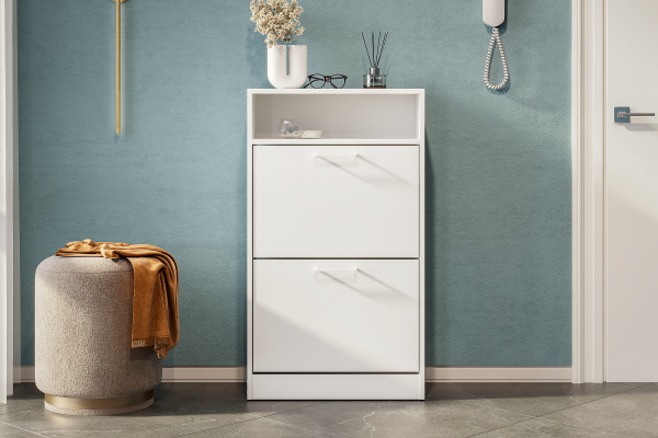 Фото Обувница ОБ 1 (Серия 3), Белый текстурный