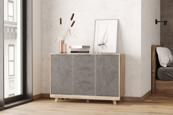 Фото Комод Мегаполис КМ-15, дуб каньон/М25